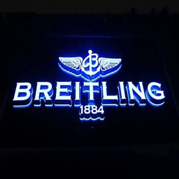 LETTRES BOITIERS 3D LED "BREITLING" ENSEIGNE LUMINEUSE EXTÉRIEURE 40CM TRANSFO 400W