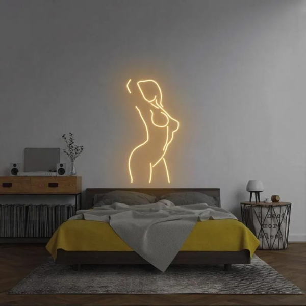 ENSEIGNE LUMINEUSE "SILHOUETTE DE FEMME" NÉON FLEX PERSONNALISÉE, CHOIX DE TAILLE ET COULEUR, de 60 à 250 cm – Image 4