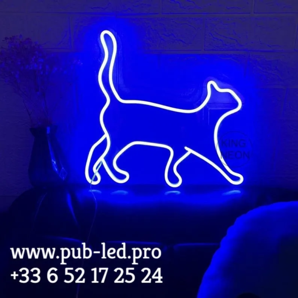 LUMIÈRE LED “CHAT” NÉON FLEX, ENSEIGNE PERSONNALISÉE DE 40 CM, 60 CM ET 80 CM – Image 5
