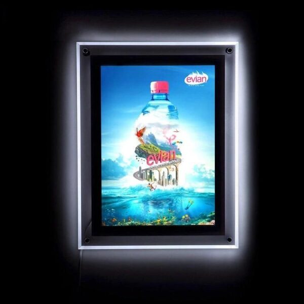 ÉCRAN LED MAGASIN “PORTE AFFICHE VITRINE LUMINEUX, TAILLE A4, 28×36.7 CM” – Image 3