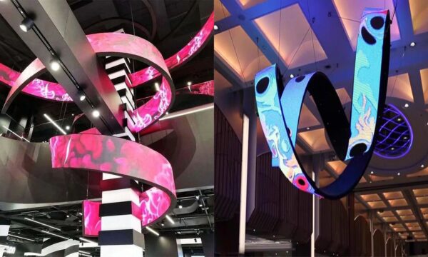 ÉCRAN FLEXIBLE P5 LED 100×100 CM, PROGRAMMABLE, ÉTANCHE, VISIBLE EN PLEIN SOLEIL